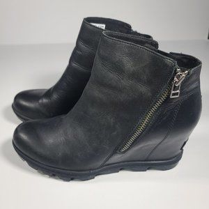 Sorel Joan of Arctic Wedge II Zip Black 10.5